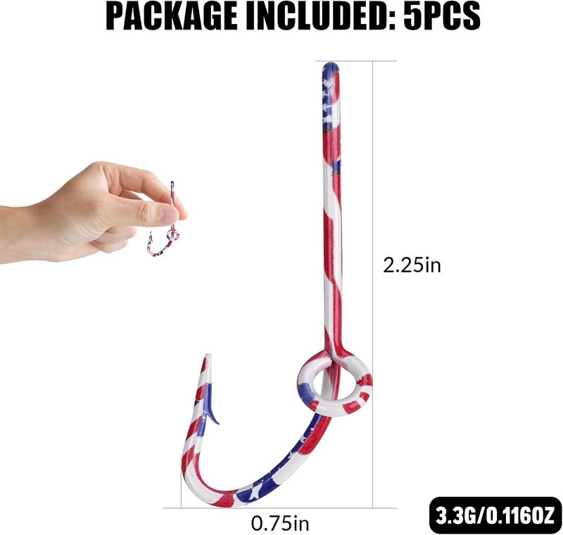 THKFISH Fishing Hooks Hat, 5PCS Pins for Fishing Hat Hook Clip Gold Fish Hook Hat Clip Fish Hooks for Hat,Tie Clips - Image 5